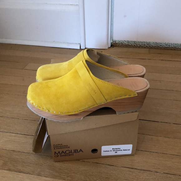 Maguba Clogs. Sustainable. Canary Yellow. Sz9. NWT - Picture 2 of 6